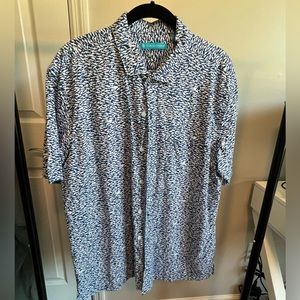 NEW Tori Richard Shark Short Sleeve Button Down Shirt